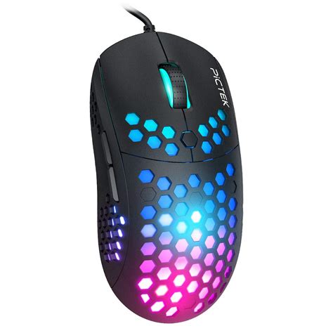 Buy Pictek Programmable Gaming Mouse Honeycomb Design Rgb Mouse 6