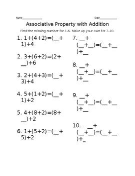 Associative Property Of Addition By Tasia T Tpt