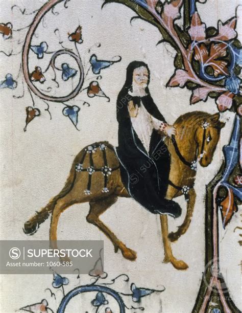 The Prioress Detail From The Canterbury Tales Geoffrey Chaucer 1342