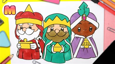 Como Dibujar A Los Reyes Magos Kawaii Dibujos Navide Os Faciles Dibuja De Una Manera Facil