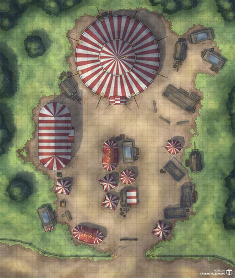 An Aerial View Of A Circus With Tents