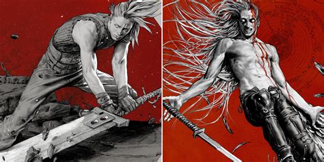 Blood Red Cloud Strife Sephiroth Fanart By Geirrod Van Dyke R