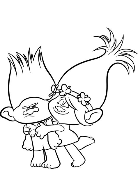 Dreamworks Trolls Coloring Pages At Free Printable