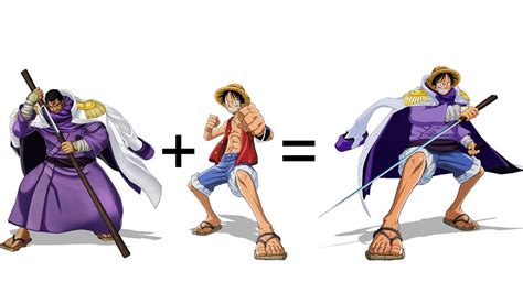 One Piece Characters Fusion Luffy Fujitora Anime Character Fusion