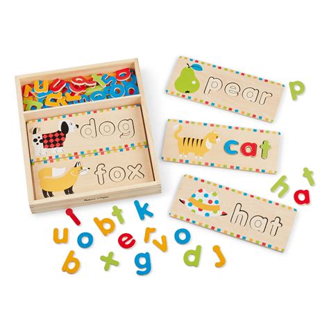 Melissa Doug See Spell Wooden Educational Toy With Double Sided