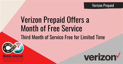 Verizon Prepaid Offering Limited Time Third Month Free Promo Across