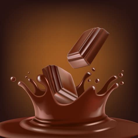 Chocolate Splash Background Design Vector 01 Free Download