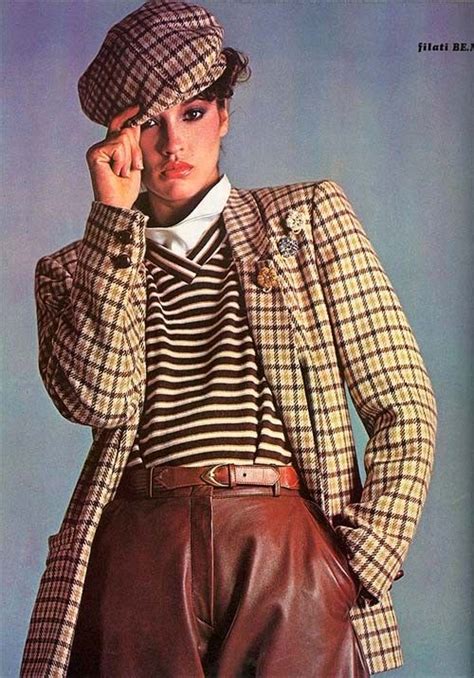 Janice Dickinson In 70s Menswear Seventies Fashion Fashion Janice Dickinson