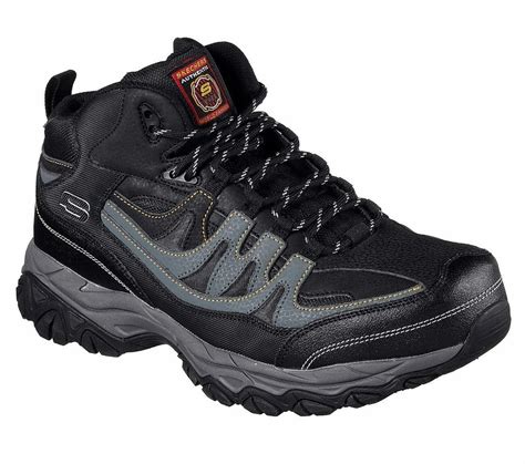 Skechers Work Steel Toe Relaxed 77108ec Bkcc Black Charcoal Grey Safety