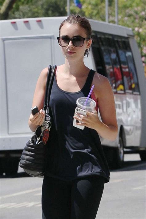 Lily Collins In Spandex 01 Gotceleb