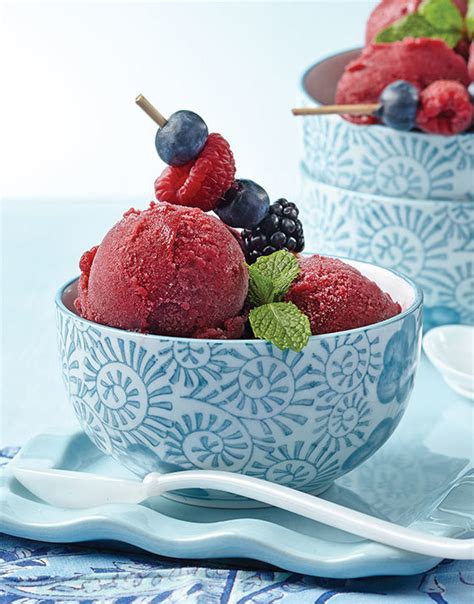 Triple Berry And Cassis Sorbet Recipe