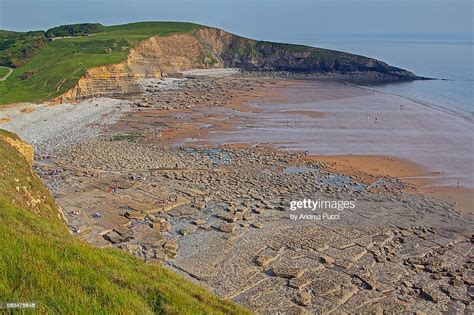 Dunraven Bay Beach Southerndown Wales United Kingdom High Res Stock