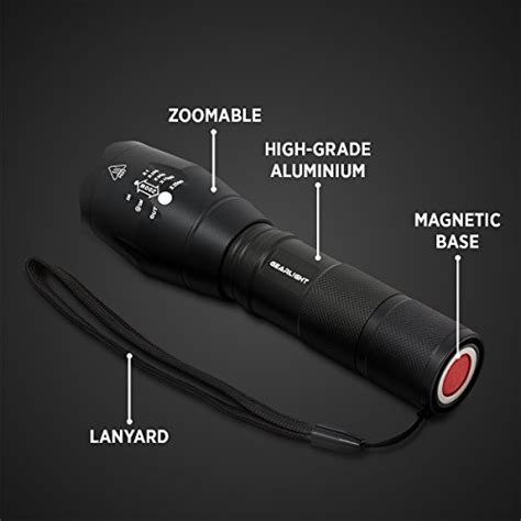 Gearlight Led Tactical Flashlight S1000 With Magnet 2 Pack High
