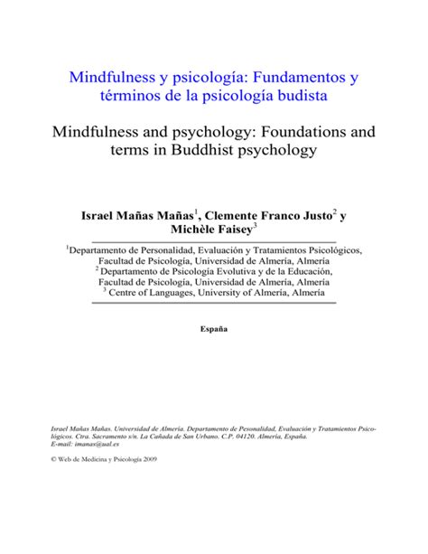 Mindfulness y psicología