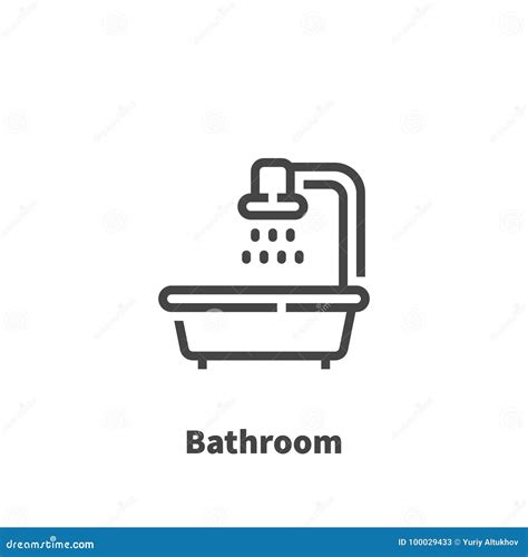 Bathroom Icon Vector Symbol Stock Vector Illustration Of Hygiene