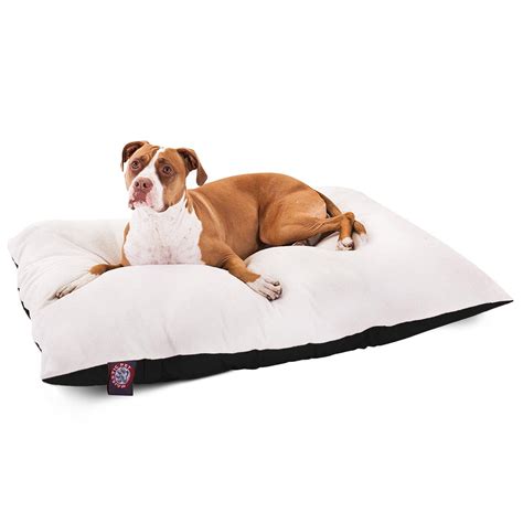 Majestic Pet Solid Color Rectangular Pillow Dog Bed Machine Washable