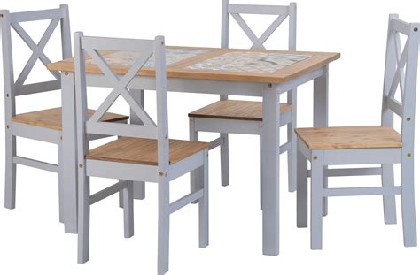 Great savings & free delivery / collection on many items. Seconique Salvador Ceramic Tile Top Dining Set - Table & 4 ...