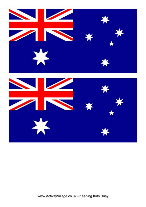 printable australian flag printable words worksheets
