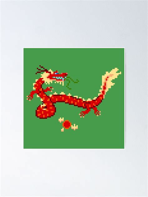 8 Bit Dragon Poster By Moppo Redbubble