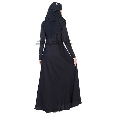 Burqa- Dubai Style Umbrella design black burqa, Maroon ...