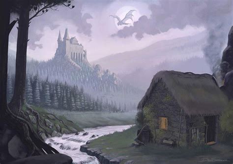 Gothic Landscape By Deanspencerart Imaginarylandscapes