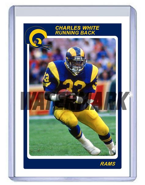 Set Of Nine 9 1985 Los Angeles Rams Custom Football Cards