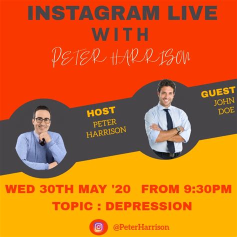 Instagram Live Poster Template Postermywall