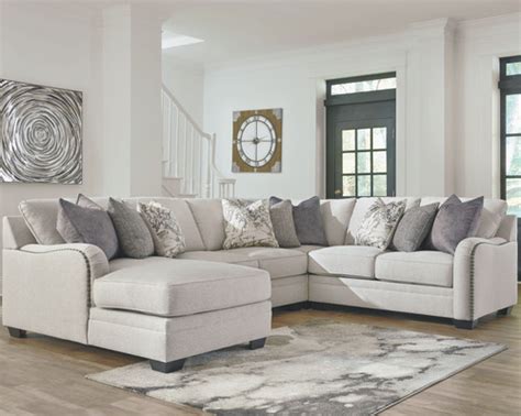 The Dellara Chalk 5 Piece Sectional With Chaise Is Available At Jaxco