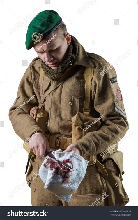 British Commandos Officer Second World War Stock Photo 647045539
