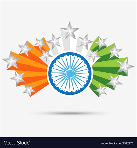 Stylish Creative Indian Flag Royalty Free Vector Image