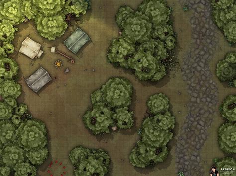 Forest Camp ⋆ Angela Maps Free Static And Animated Battle Maps For