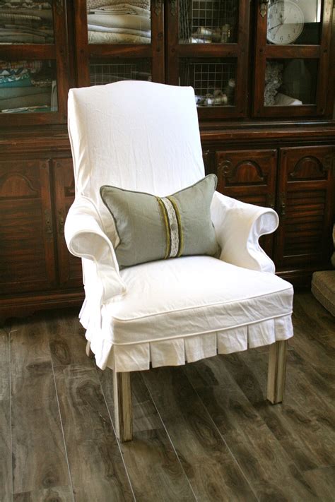 It can protect your chair from getting dirty. Custom Slipcovers by Shelley: Occasional Chair