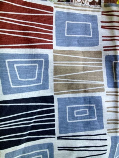 1950s Mid Century Modern Vintage Fabric With A Fantastic Scandinavian