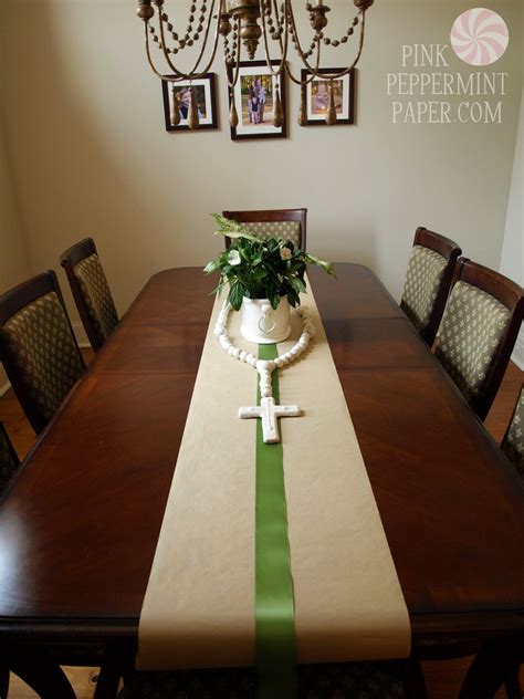 Khaki And Green First Communion Celebration Pink Peppermint The Blog