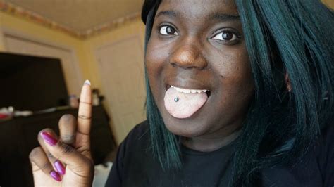 Tongue Piercing Day 1 Youtube