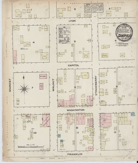Demopolis Alabama 1884 Old Map Alabama Fire Insurance Index Old Maps