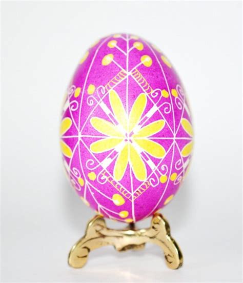 Pink Pysanka Egg Ukrainian Easter T Traditional Slavic Easter Decor
