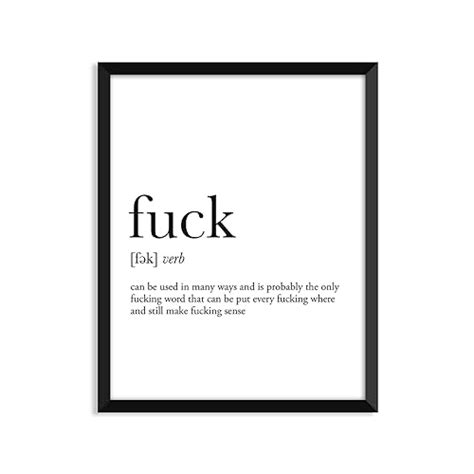 Fuck Definition Unframed Art Print Poster Or Greeting