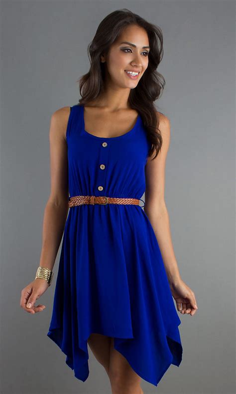 Short Sleeveless Casual Dress Mp 66948 Blue Dress Casual Casual