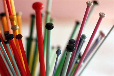 Nimble Fingers and Steady Eyebrows: plastic knitting needles