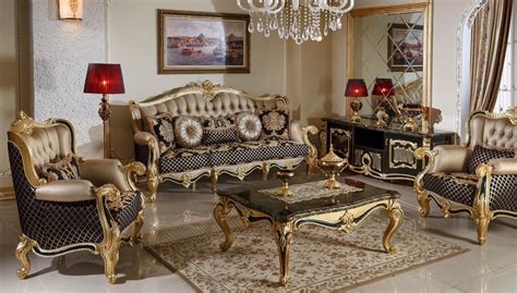 Kayıhan Black Classic Living Room Luxury Line