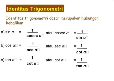 Identitas Trigonometri Pengertian Rumus Dan Contoh Soal Gambaran