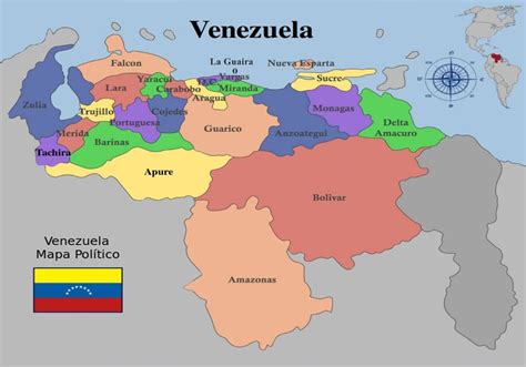 cuáles son los estados y capitales de venezuela mapa de venezuela My