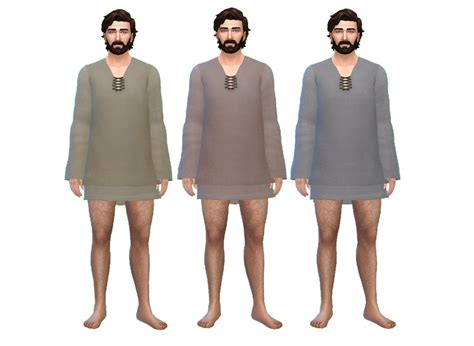 Ts4 Mens Medieval Sleeping Tunic History Lovers Sims Blog