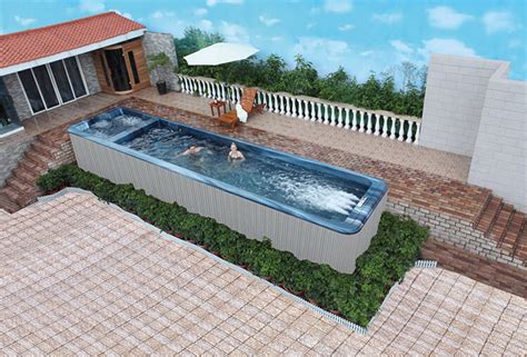 Above Ground Endless Pooljacuzzi Luxury Swim Spa Hot Tub Combo