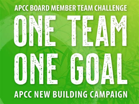 One Team One Goal Apcc Board Members Fundraising Page