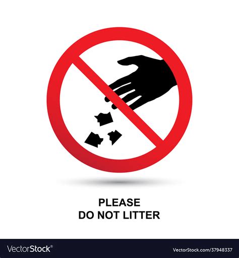 Do Not Litter Sign Concept Royalty Free Vector Image