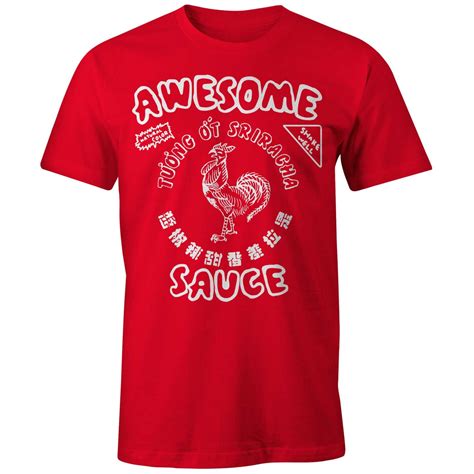 Sriracha Awesome Sauce T Shirt Hot Chili Sauce Bottle Rooste Etsy