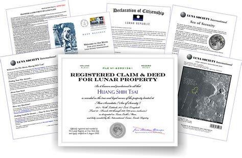 Buy Moon Property Deed Documents The Lunar Registry