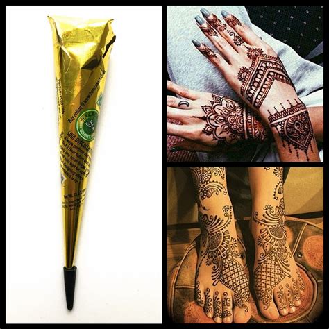 1pc Mehndi Henna Tattoo Paste Natural Herbal Brown Ink Color Henna